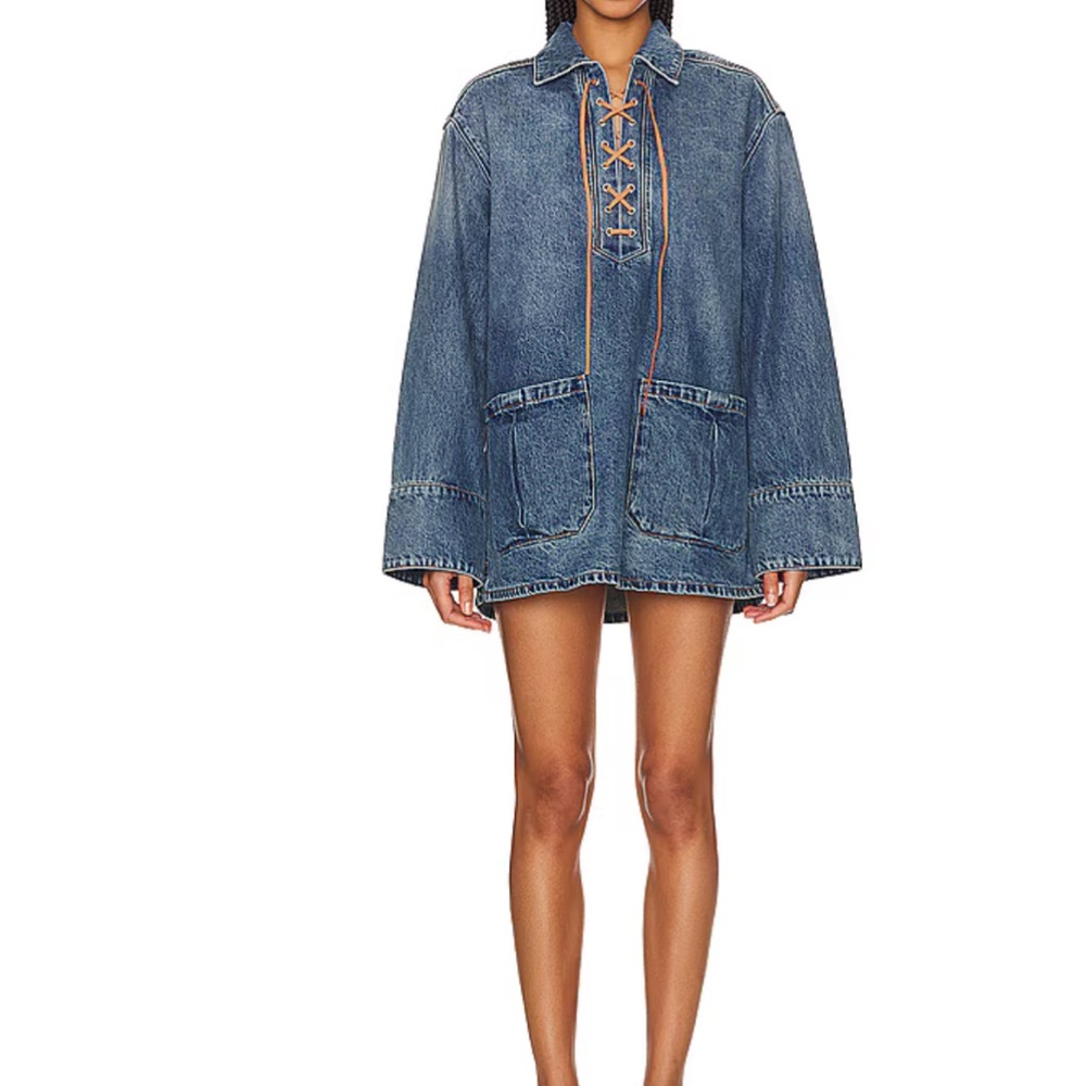 ISO GRLFRND Marisa Laced Tunic Dress in Nashville Suede